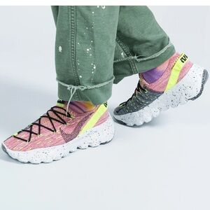 LADIES NIKE SPACE HIPPIE 04 LIGHT ARCTIC PINK SPECKLED RECYCLED SNEAKERS 6